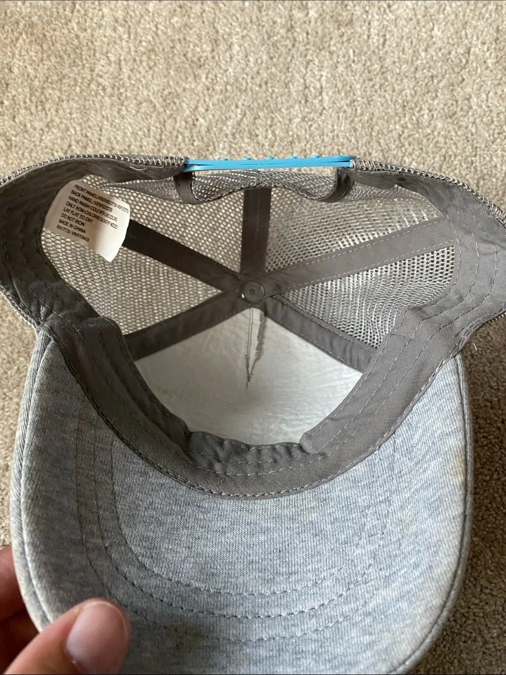 Gray Kids Dinosaur Print Mesh Cap
